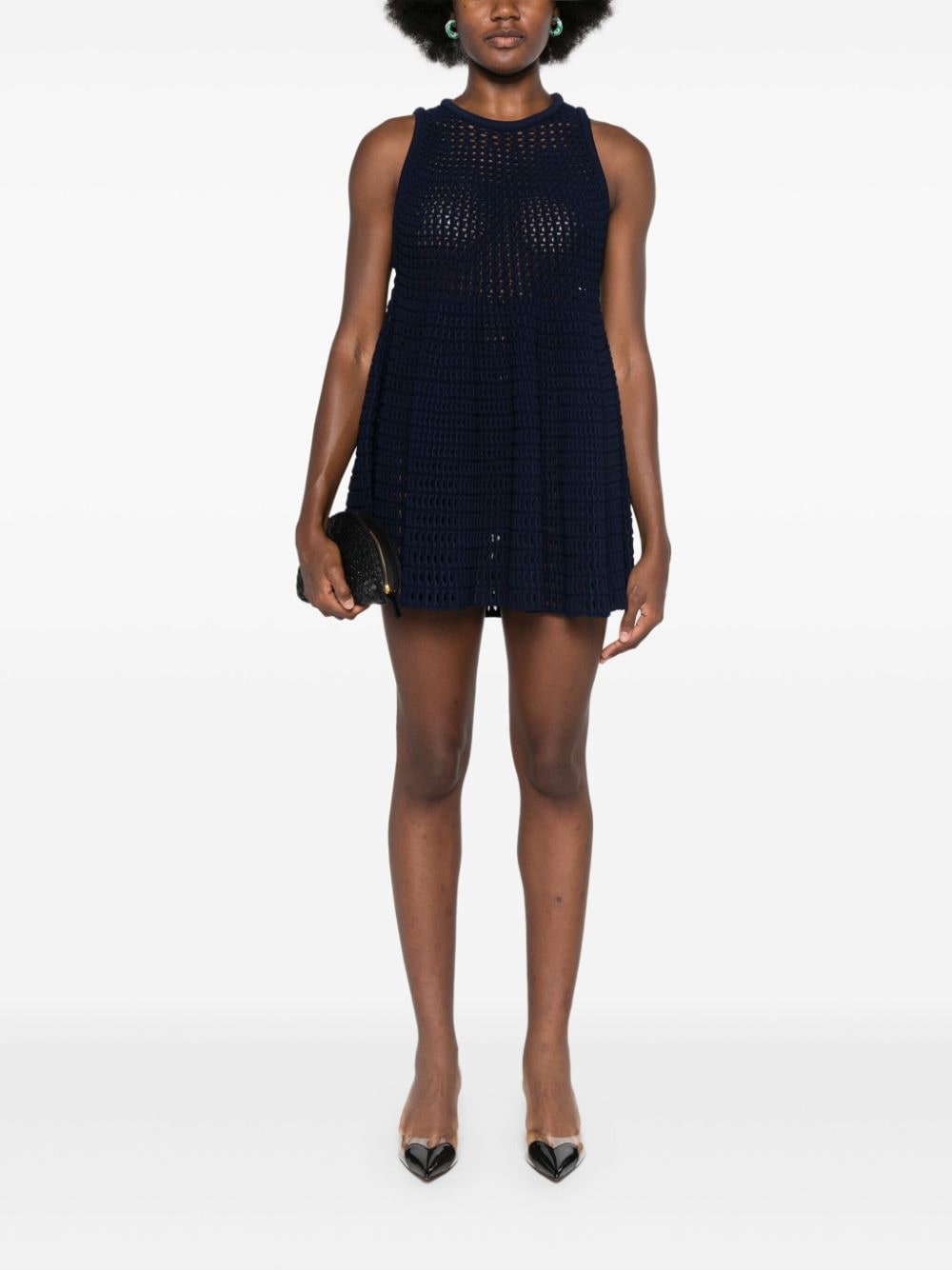 ALAIA Essential Blue Mini Dress