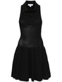 ALAIA Short Black Knit Mini Skater Dress