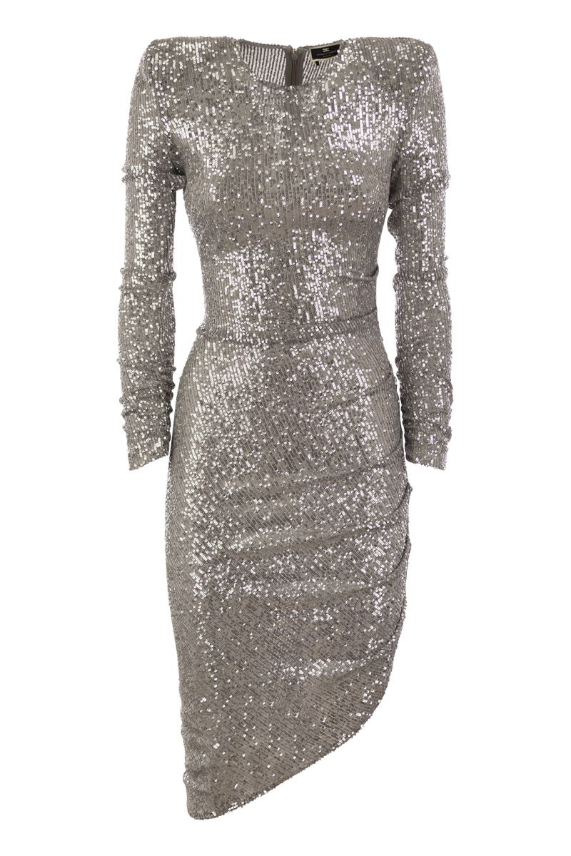 ELISABETTA FRANCHI Glam Up in this Shimmering Sequin Minidress for Women - SS24