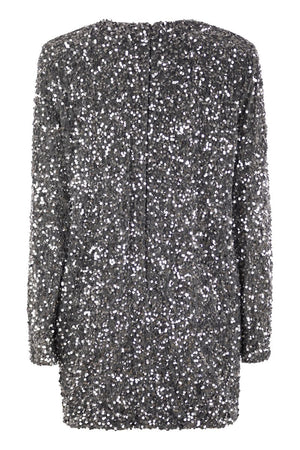 ELISABETTA FRANCHI Glamorous Sequin Stretch Mini Dress