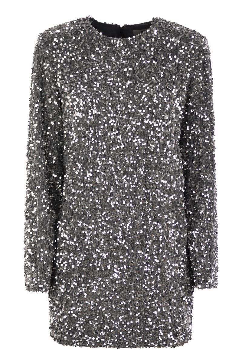 ELISABETTA FRANCHI Glamorous Sequin Stretch Mini Dress