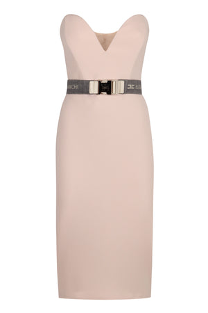 ELISABETTA FRANCHI Sweetheart Corset Mini Dress with Waist Belt