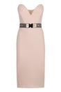 ELISABETTA FRANCHI Sweetheart Corset Mini Dress with Waist Belt