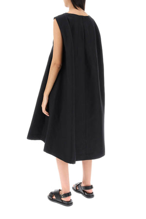 MARNI Black Flared Silhouette Cotton Dress for Women - SS24 Collection