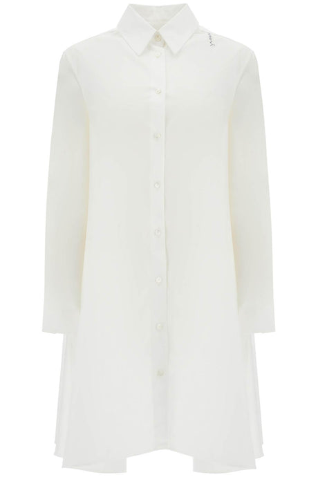 MARNI Embroidered White Cotton Dress for Women