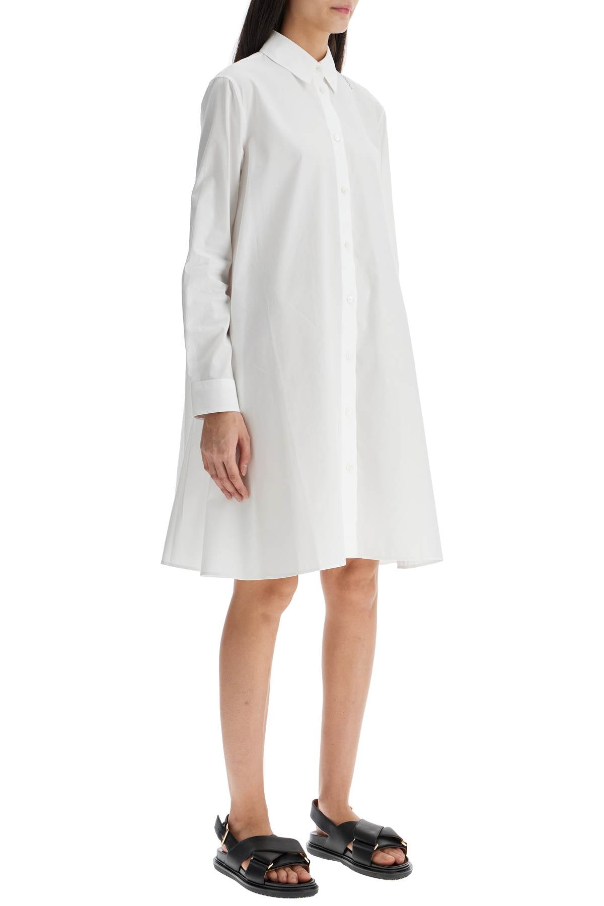 MARNI Embroidered White Cotton Dress for Women