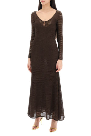 TOM FORD Feminine and Elegant Lurex Knit Maxi Dress for Women - SS24