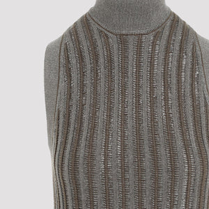 TOM FORD Luxe Metallic Mini Turtleneck Sweater Dress