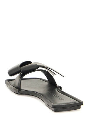 ACNE STUDIOS Black Leather Musubi Sandals for Women