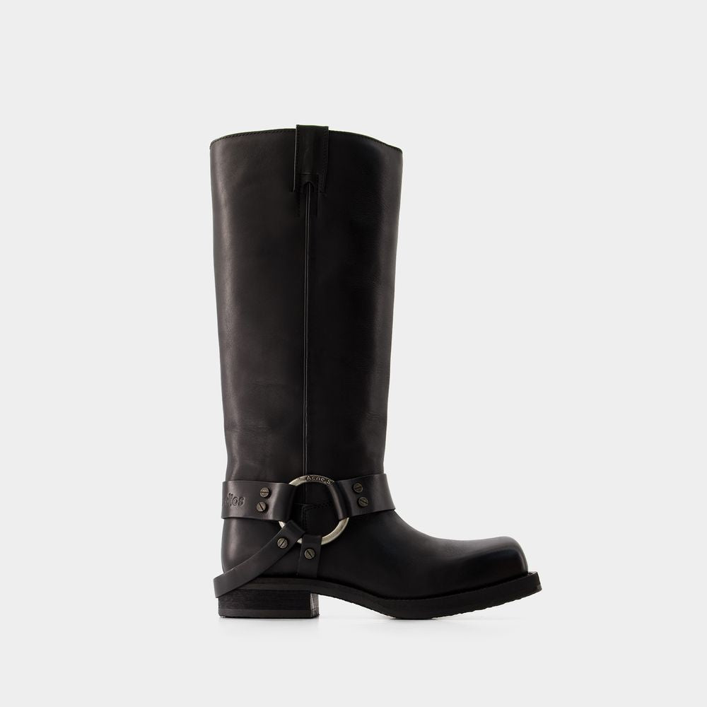 ACNE STUDIOS Balius Winter Leather Boots for Women