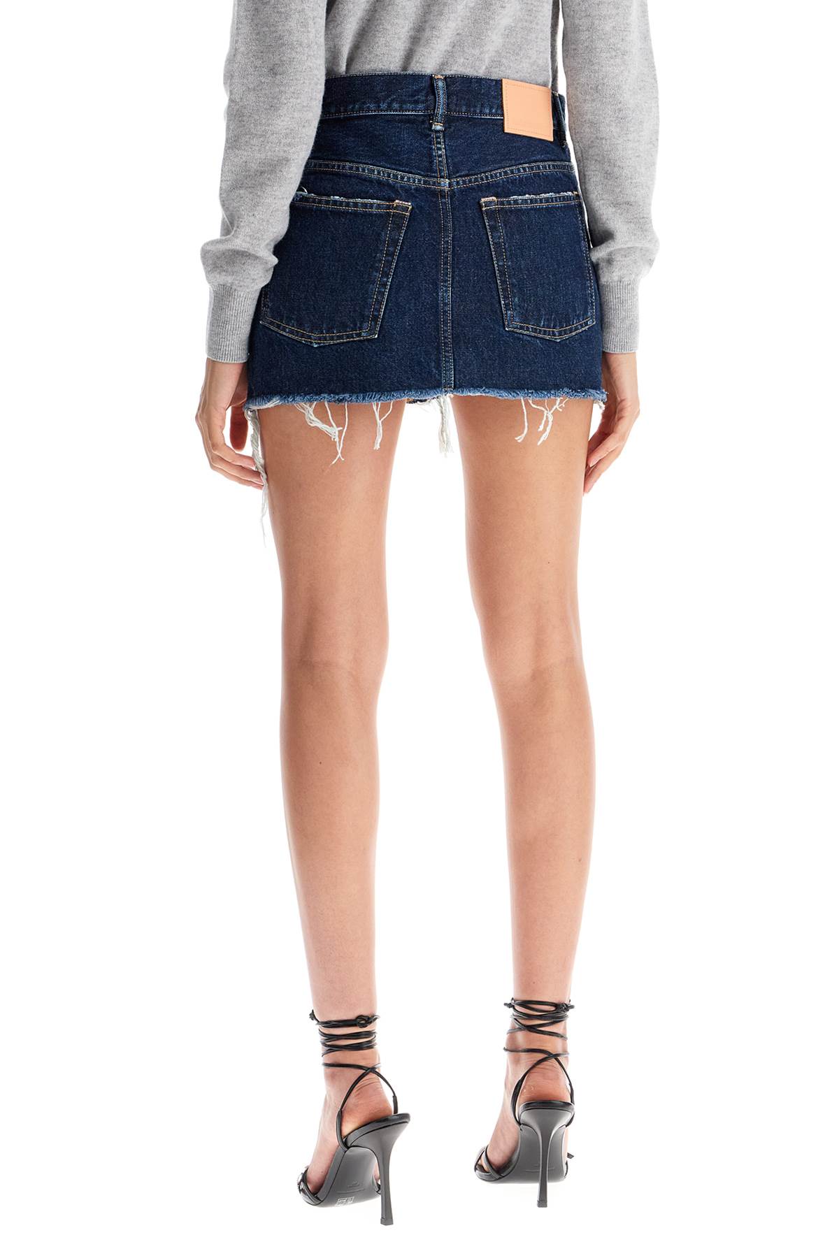 ACNE STUDIOS Distressed Organic Denim Mini Skirt