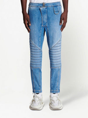 BALMAIN Stylish Blue Denim Pants for Men