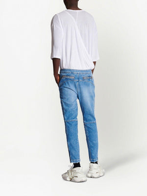 BALMAIN Stylish Blue Denim Pants for Men