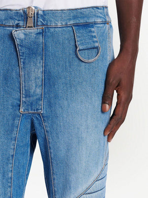 BALMAIN Stylish Blue Denim Pants for Men