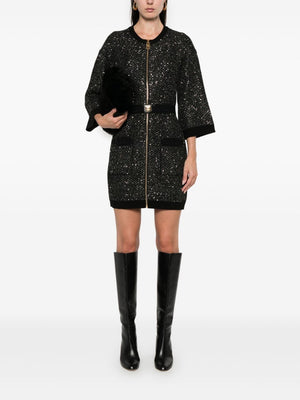 ELISABETTA FRANCHI Glamorous Sequin Embellished Mini Dress