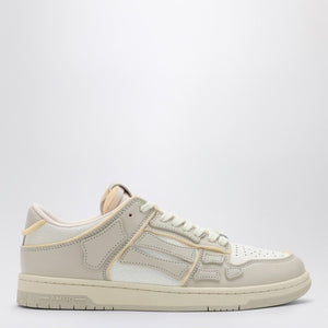 AMIRI Skeltop Low-Top Leather Sneakers in White and Beige