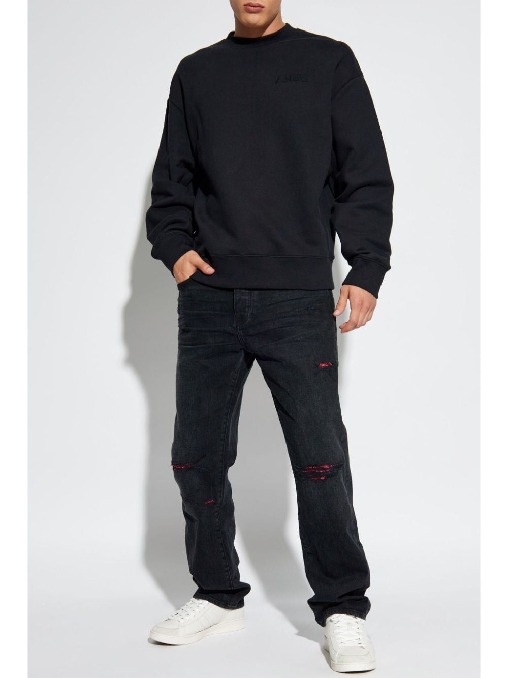 AMIRI Oversized Cotton Crewneck Sweater