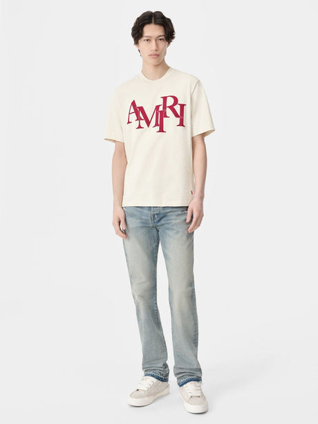 AMIRI Staggered Graphic Tee for Men - FW24 Collection