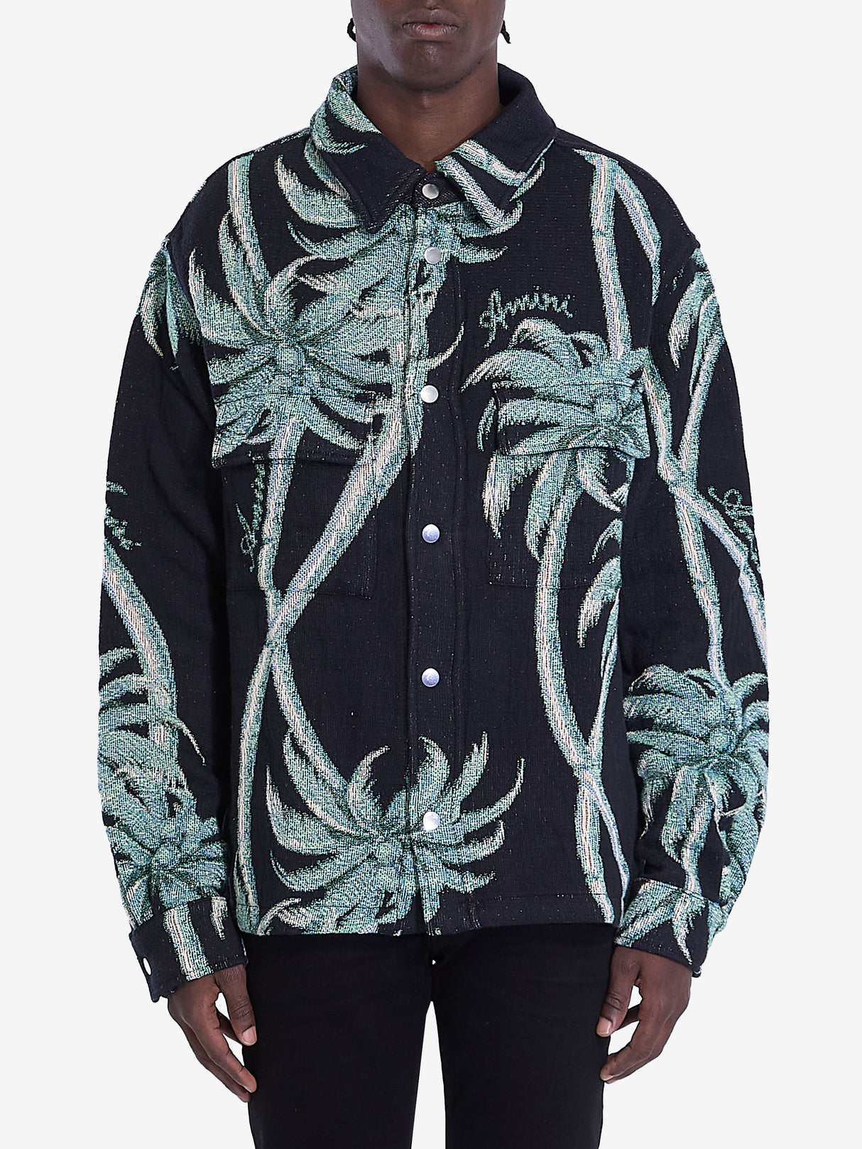 AMIRI Twisted Palms Tapestry Overshirt - Regular Fit