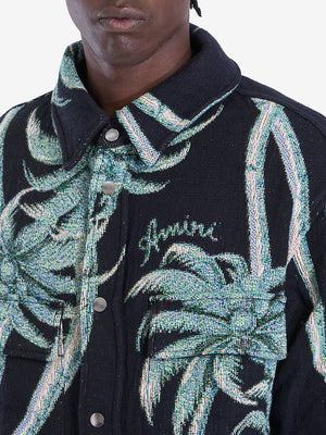 AMIRI Twisted Palms Tapestry Overshirt - Regular Fit