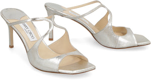 JIMMY CHOO Anise 75 Leather Sandals for Women in Nude & Neutrals - SS24 Collection