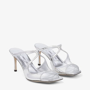 JIMMY CHOO Anise 75mm Silver Sandals