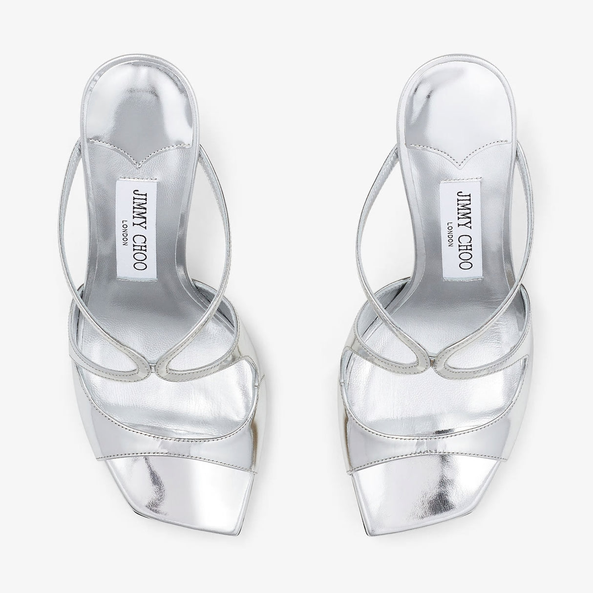 JIMMY CHOO Anise 75mm Silver Sandals