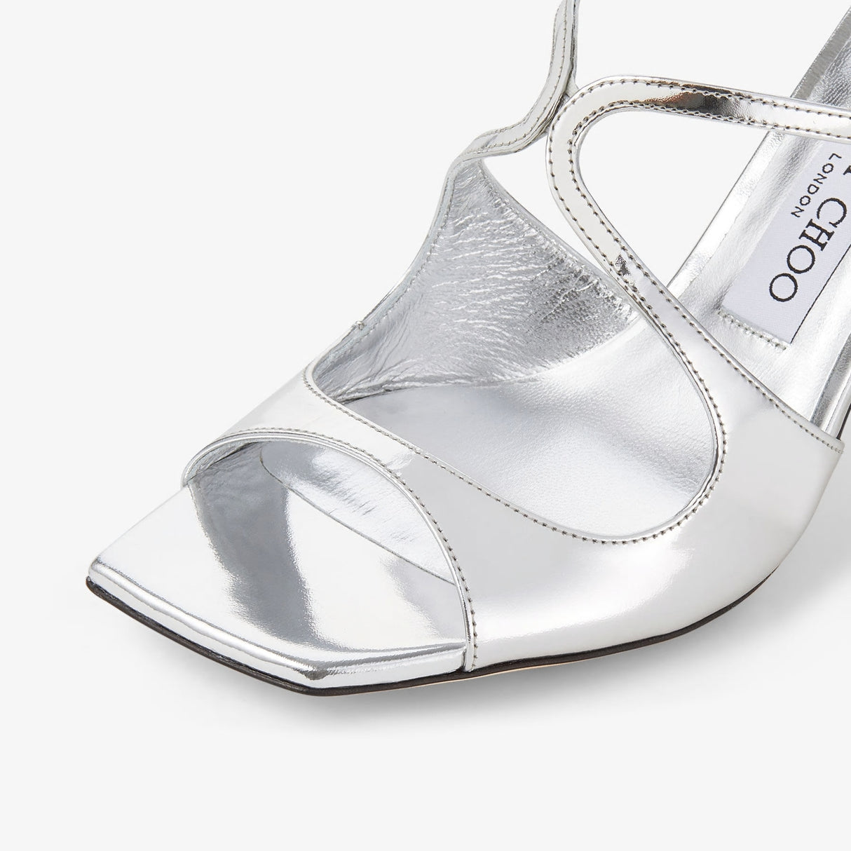 JIMMY CHOO Anise 75mm Silver Sandals