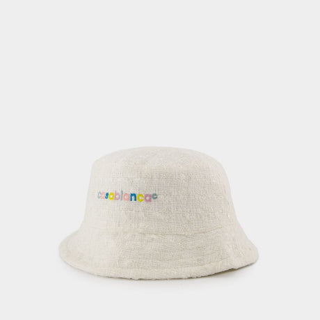 CASABLANCA Elegant White Mini Bucket Hat