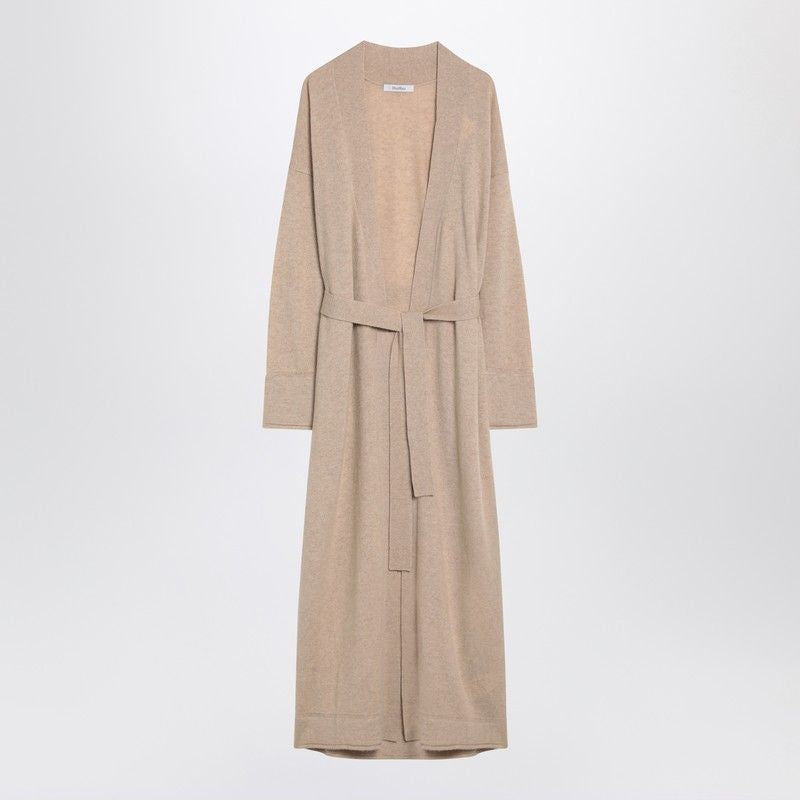 MAX MARA Long Cashmere Cardigan with Belted Waist - Women’s Fashion Statement