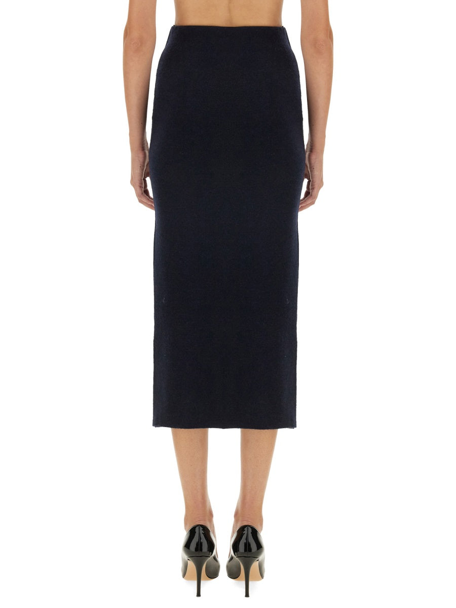 SELF-PORTRAIT Chic Pleated Midi Skirt