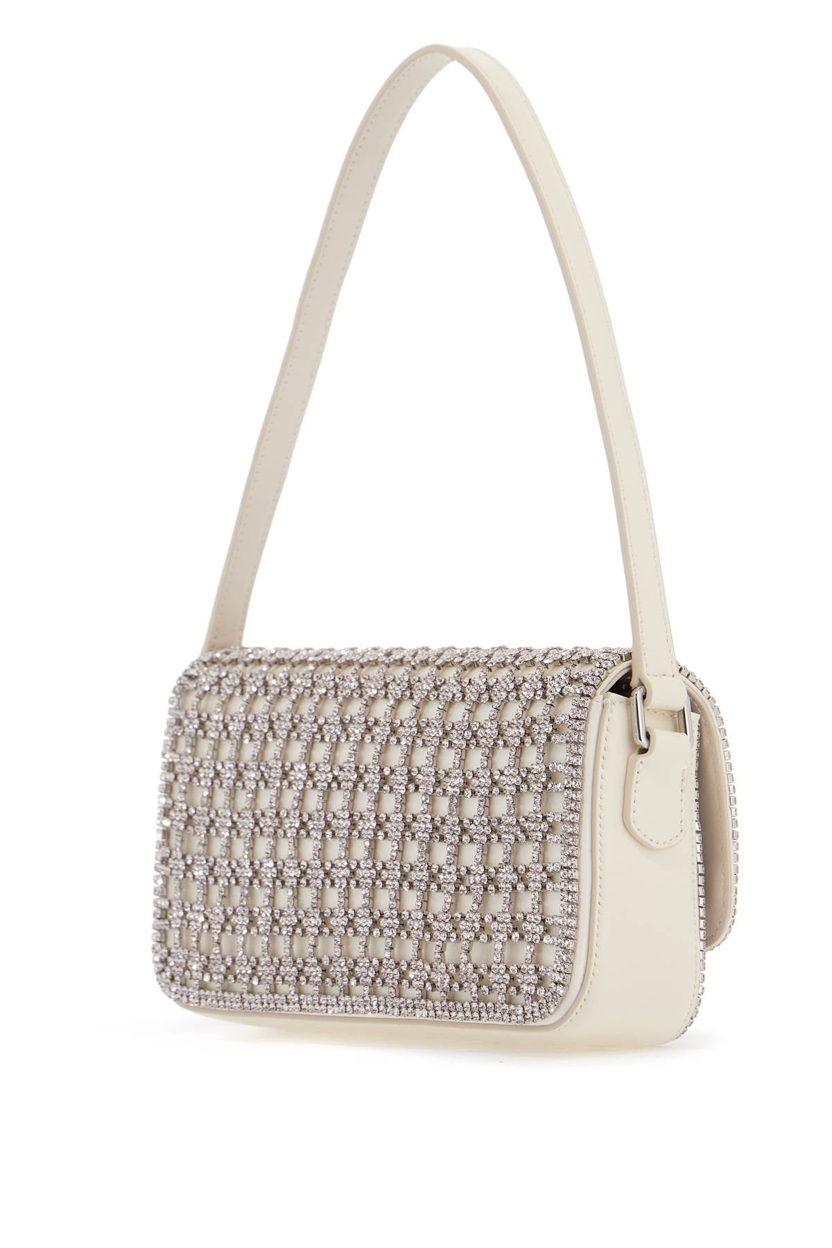 SELF-PORTRAIT Crystal Mesh Baguette Handbag