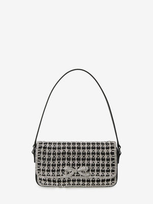 SELF-PORTRAIT Elegant Crystal Mini Handbag with Bow Detail - 34x25x8 cm