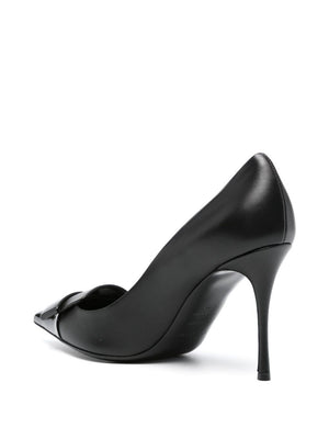 SERGIO ROSSI Elegant 75MM Leather Pumps for Women