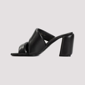 SERGIO ROSSI Elegant Black Sandals for Women with 8cm Heel for SS24 Season