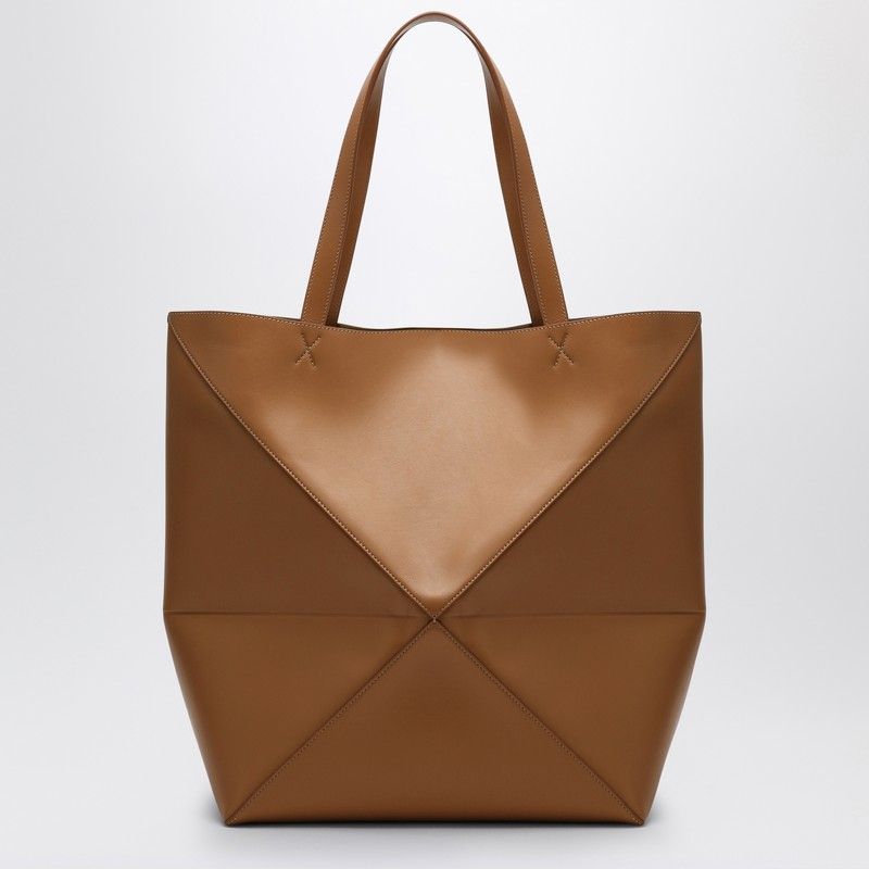 LOEWE Puzzle Fold Large Desert Leather Tote for Men