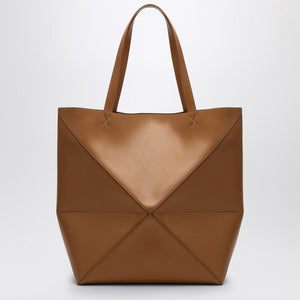 LOEWE Puzzle Fold Large Desert Leather Tote for Men