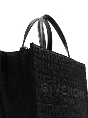 GIVENCHY Mini G-Tote Black Cotton Blend Top-Handle Bag for Women, SS24