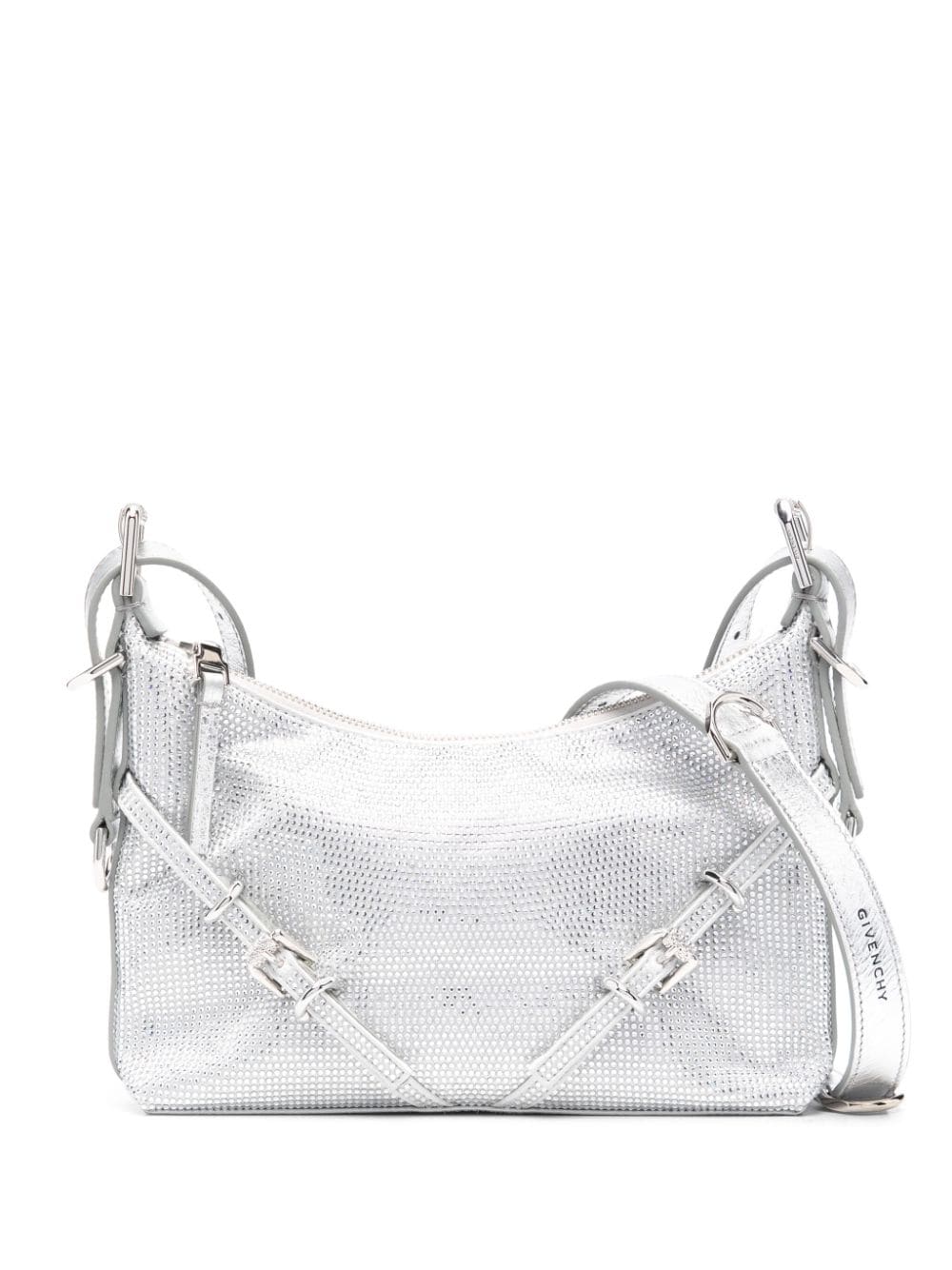 GIVENCHY Shimmering Silver Shoulder Bag for the Modern Woman