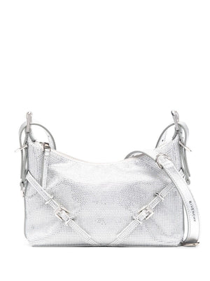 GIVENCHY Shimmering Silver Shoulder Bag for the Modern Woman