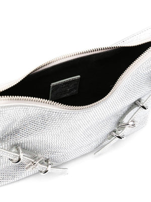 GIVENCHY Shimmering Silver Shoulder Bag for the Modern Woman