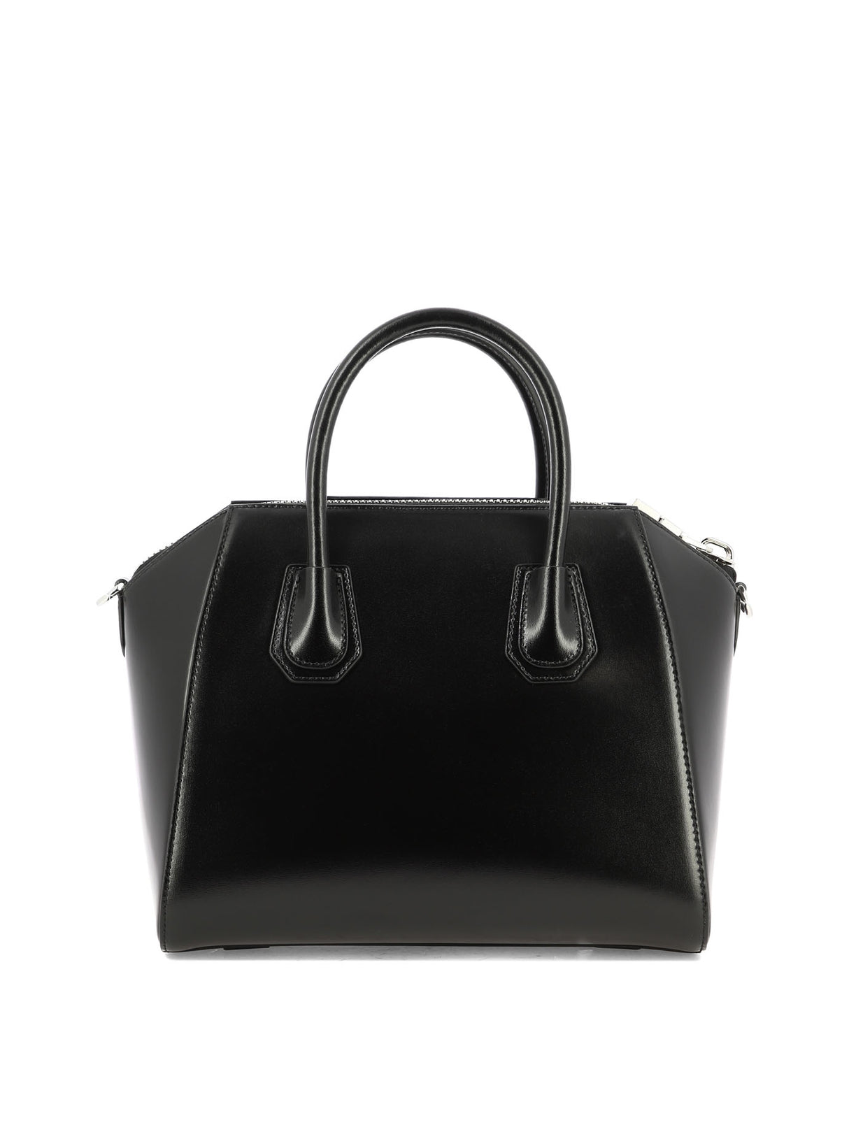 GIVENCHY "Antigona Small" Elegant Black Leather Mini Handbag with Adjustable Strap