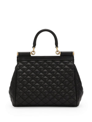 DOLCE & GABBANA Medium Quilted Leather Handbag