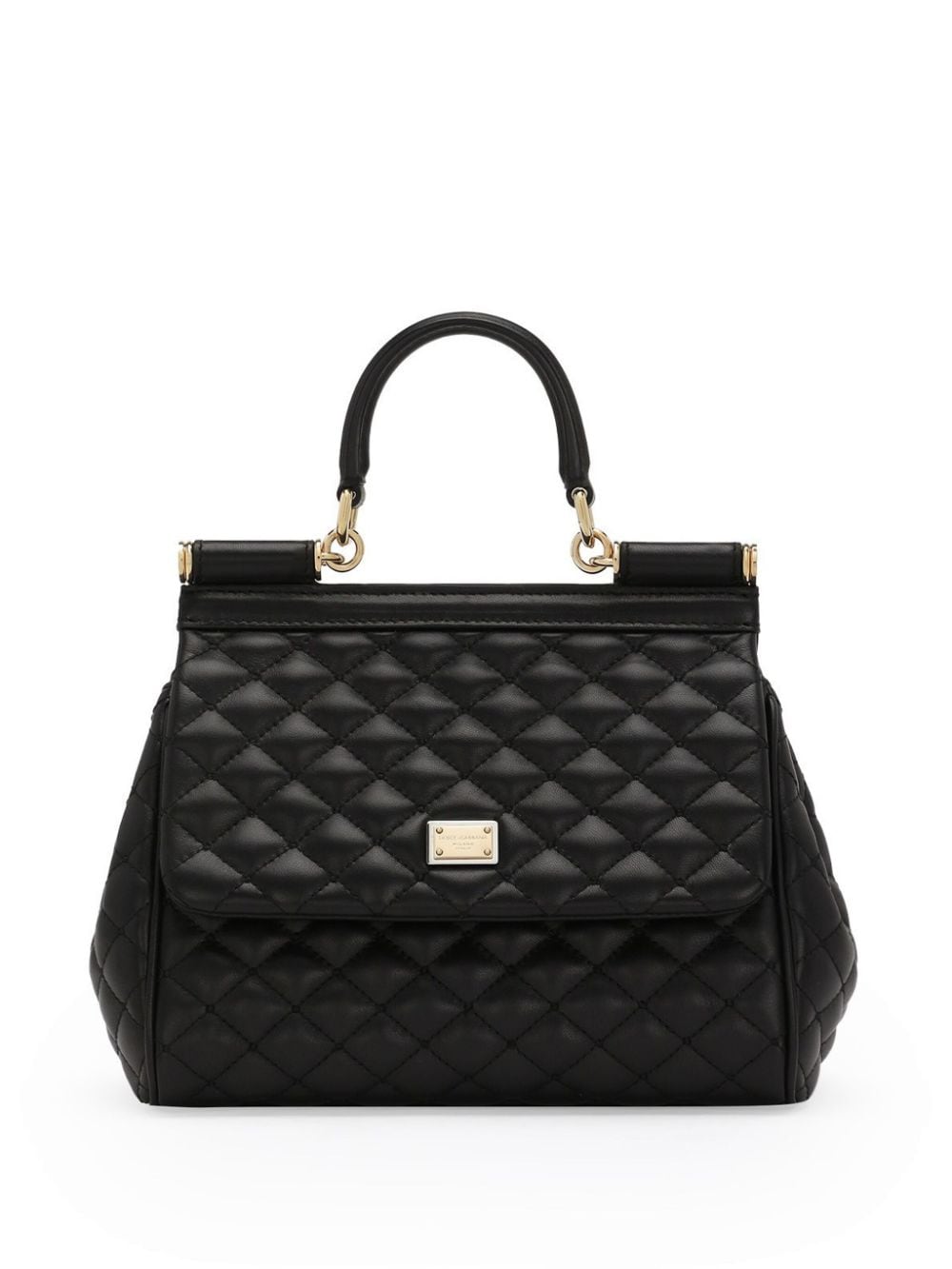 DOLCE & GABBANA Sicilian Elegance Medium Quilted Leather Handbag