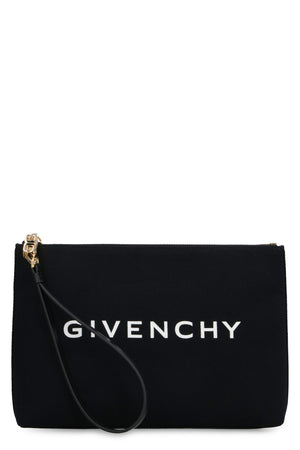 GIVENCHY Elegant Monochrome Mini Clutch with Wrist Strap