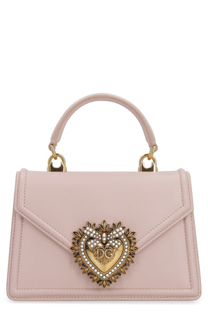 DOLCE & GABBANA Mini Leather Handbag with Sacred Heart Detail