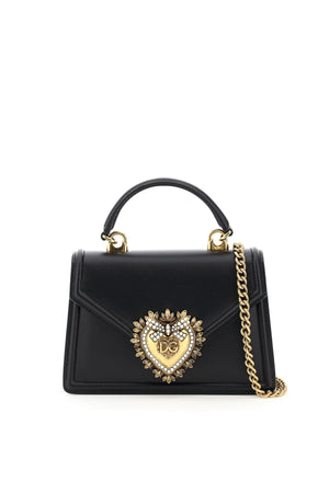 DOLCE & GABBANA Mini Leather Handbag with Sacred Heart Detail