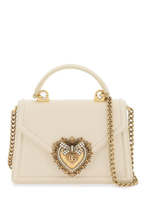 DOLCE & GABBANA Mini Leather Handbag with Sacred Heart Detail