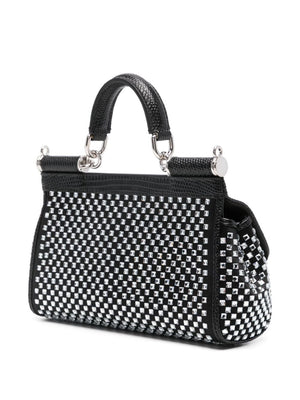 DOLCE & GABBANA Mini Crystal-Embellished Foldover Handbag