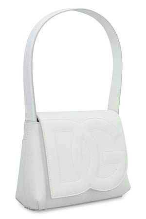 DOLCE & GABBANA DG Logo Leather Shoulder Handbag - White